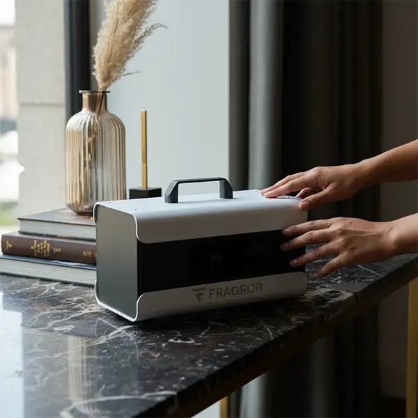 Fragror Apex Duo smart diffuser angled view