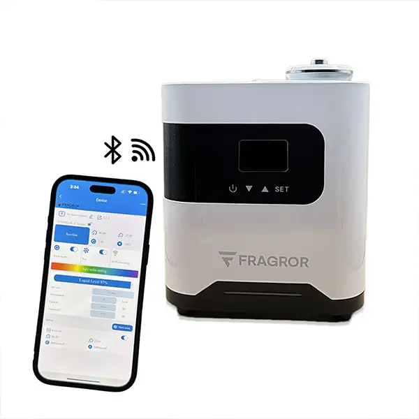 FRAGROR BLISS app controlling the Apex diffuser